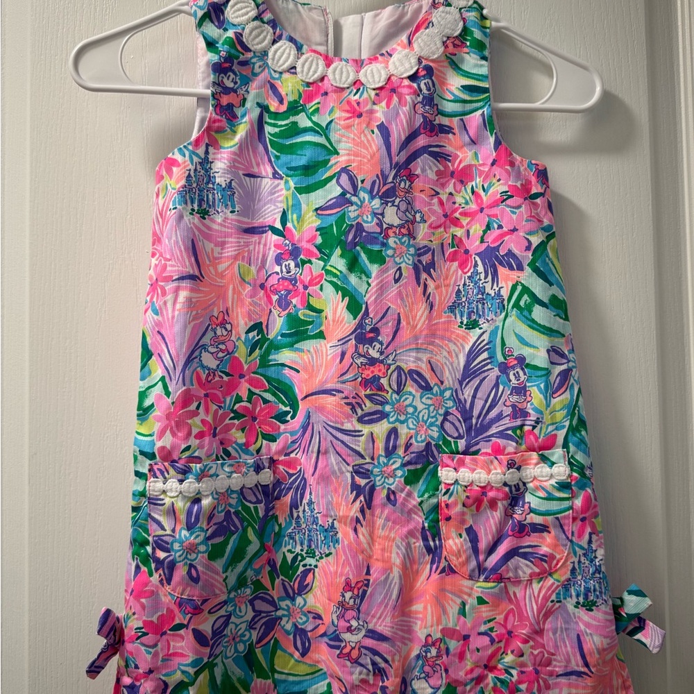 EUC: Sz 5 lilly x Disney Minnie & Daisy shift dress. Retired print!